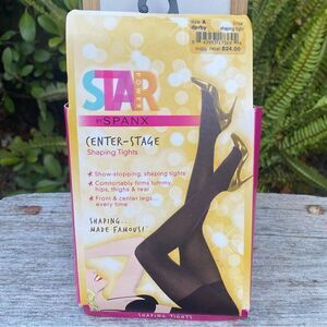 NWT Star Power by SPANX Shaping Tights Solid Burgundy/Maroon. Size A. Slimming